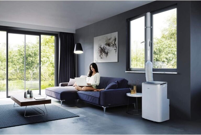 aire acondicionado portatil en un hogar moderno