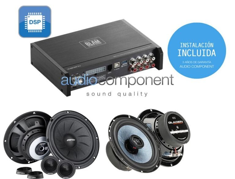 amplificador de carro moderno y elegante