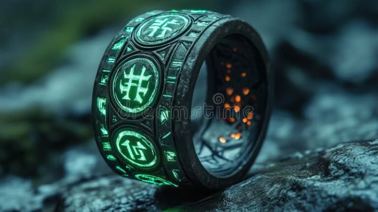 anillo antiguo en un fondo misterioso