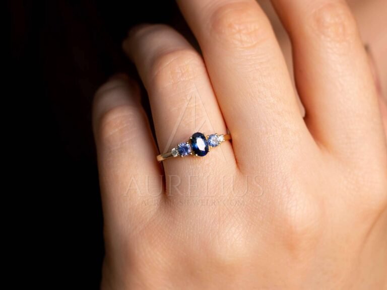 Dónde se puede comprar el anillo de compromiso de Lady Di 13 anillo de compromiso con zafiro azul