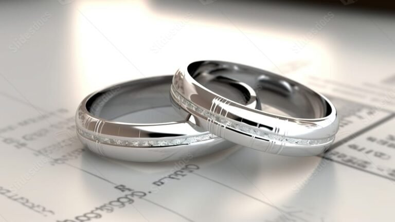 anillos de plata sobre un fondo elegante