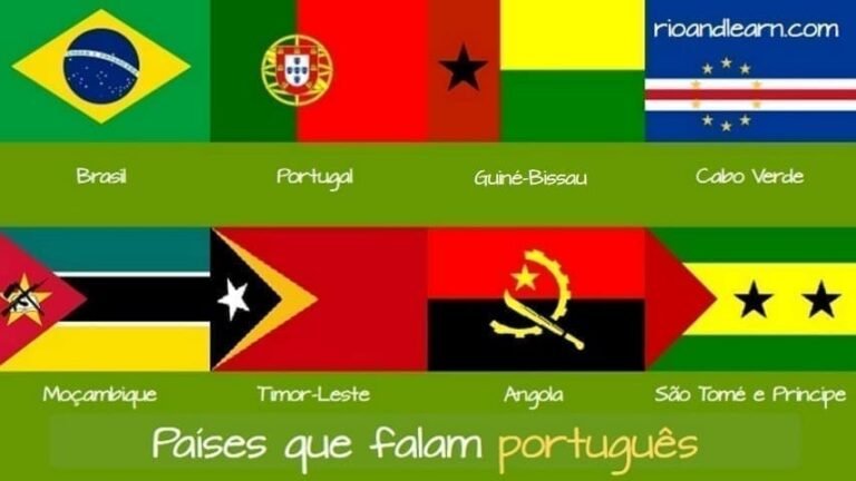 bandera de un pais de habla portuguesa