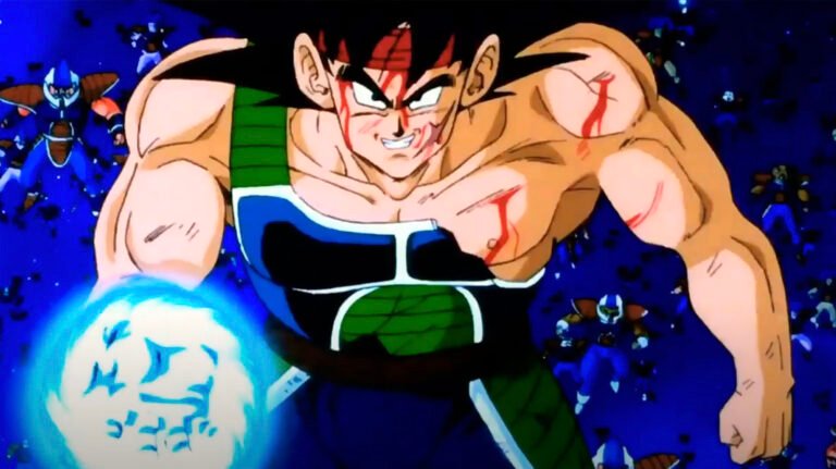 bardock en batalla en el espacio