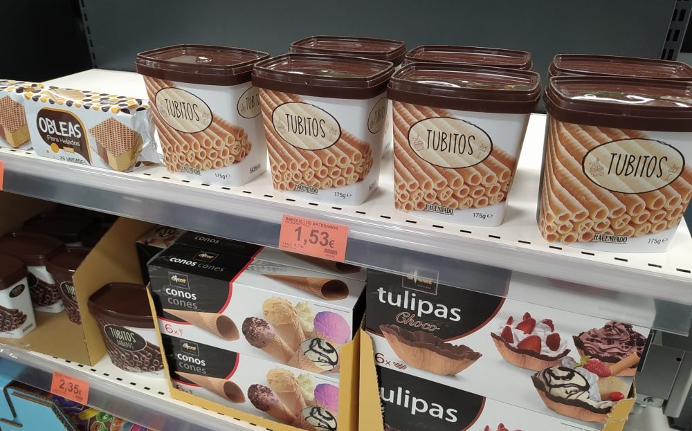 Dónde encontrar barquillos para helado en Bodega Aurrera