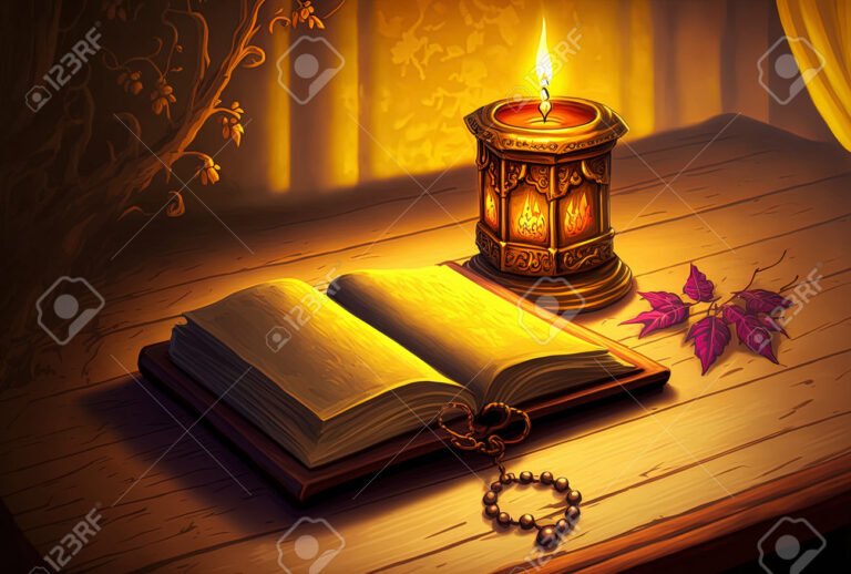 biblia catolica abierta sobre una mesa