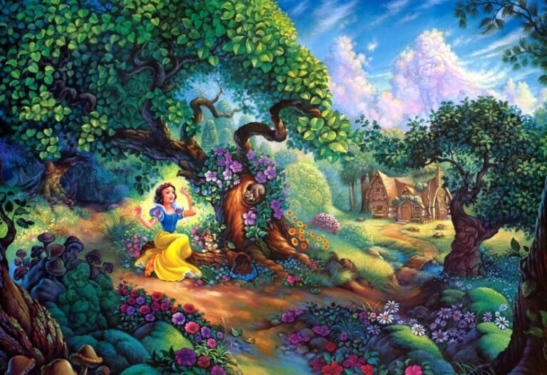 blancanieves en un bosque encantado