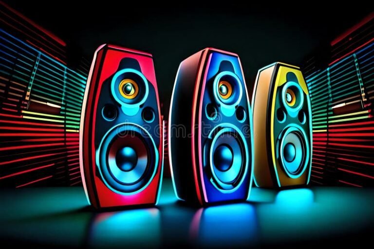 bocina rota sobre fondo oscuro