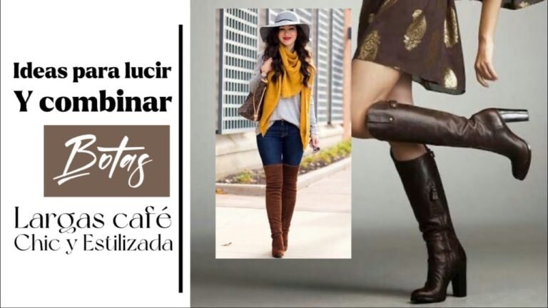 botas largas cafes sobre fondo blanco