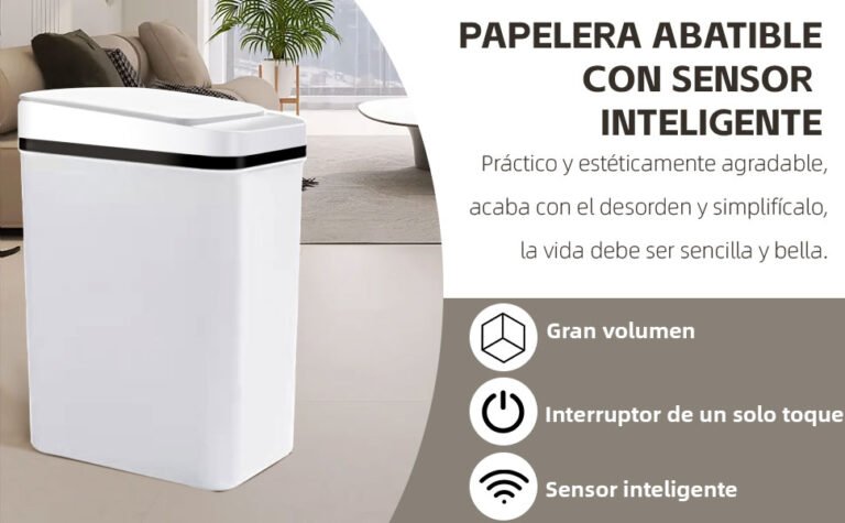 Quieres saber cómo funciona un bote de basura con sensor y sus beneficios 4 bote de basura con sensor en accion