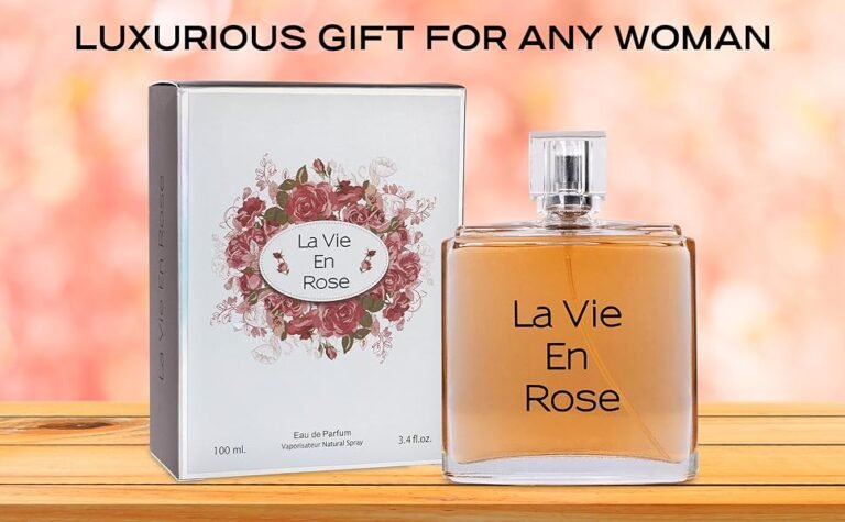 botella de perfume la vie en rose