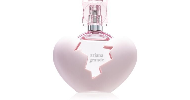 botella de perfume thank you next elegante