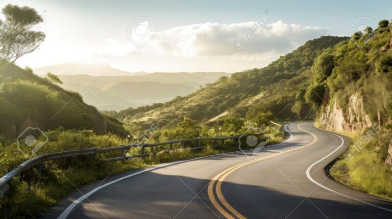 carretera rodeada de paisajes soleados