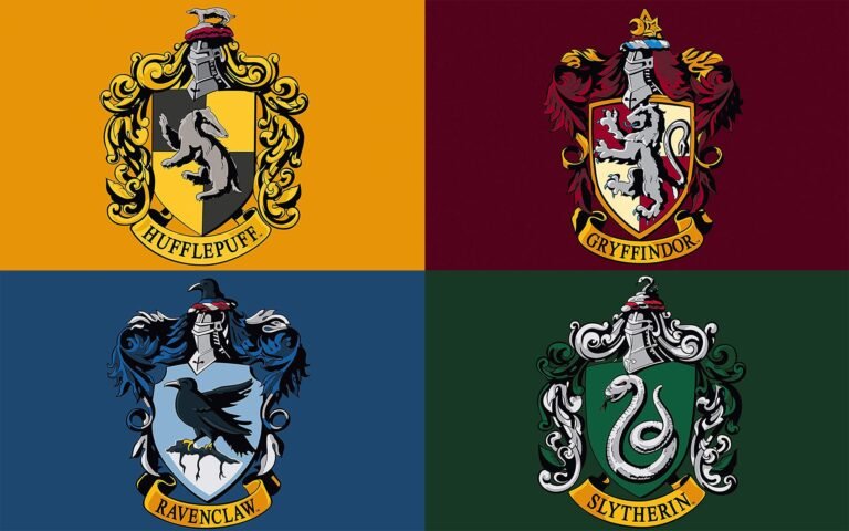 casas de hogwarts con elementos magicos