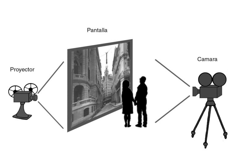 cine clasico con proyeccion en pantalla