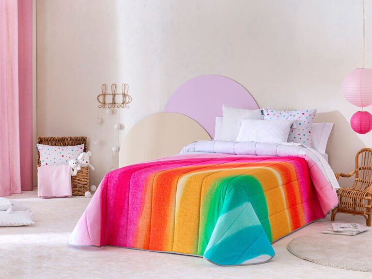colchas coloridas para habitaciones infantiles