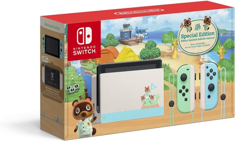 consola nintendo switch con tematica animal crossing