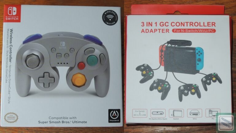 controles de gamecube y nintendo switch juntos