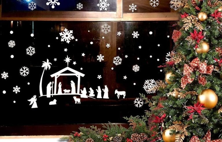 Cómo hacer copos de nieve decorativos para colgar en casa 13 copos de nieve decorativos en una ventana