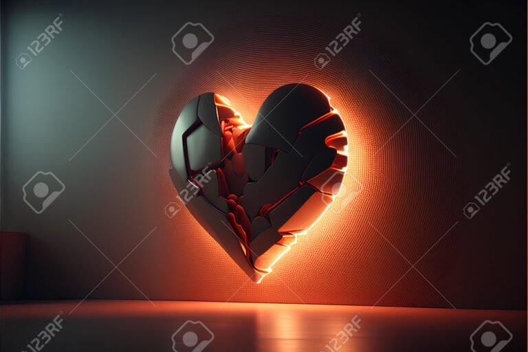 corazon roto con luz al fondo