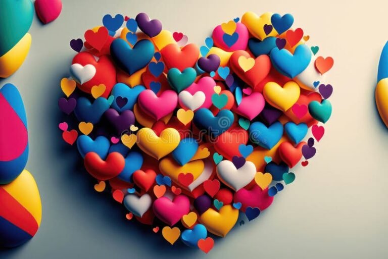 Qué significa "Love Love" de Agatha Ruiz de la Prada y su impacto 3 corazones coloridos y vibrantes de amor