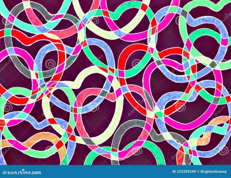 corazones entrelazados en un fondo colorido