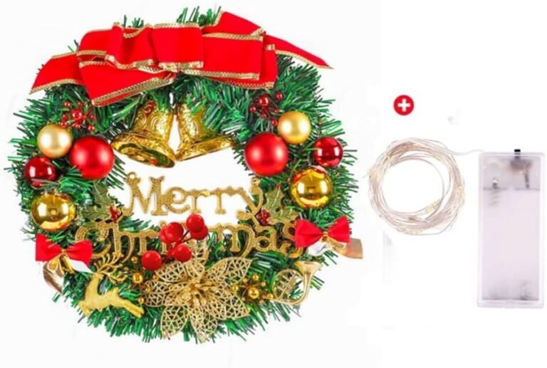 Cómo hacer una corona navideña con luces LED de manera fácil 30 corona navidena decorada con luces led