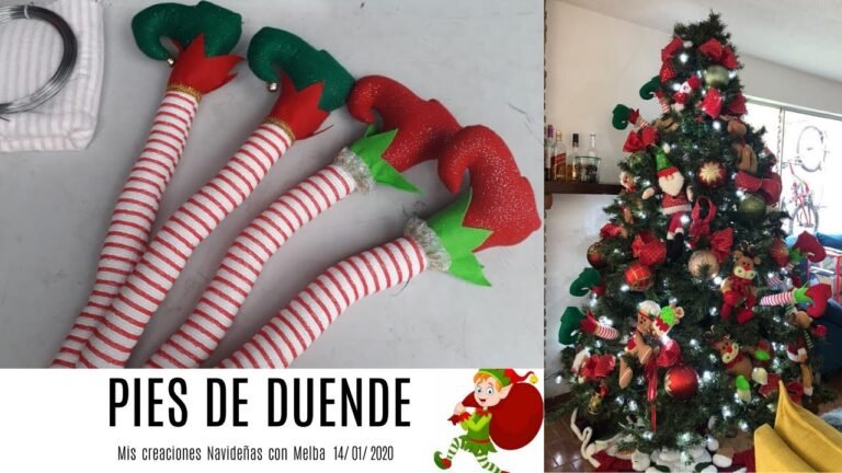 decoracion navidena con patas de duende