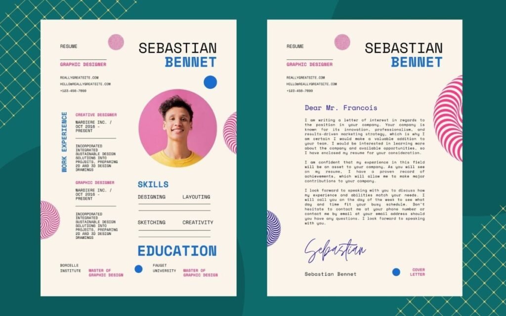 Cómo crear un CV creativo que destaque como diseñador gráfico 1 diseno de curriculum creativo y colorido