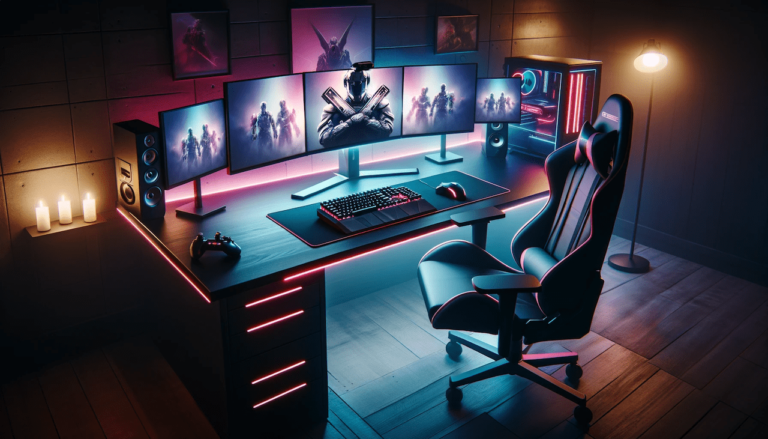 diversas laptops gamer sobre una mesa