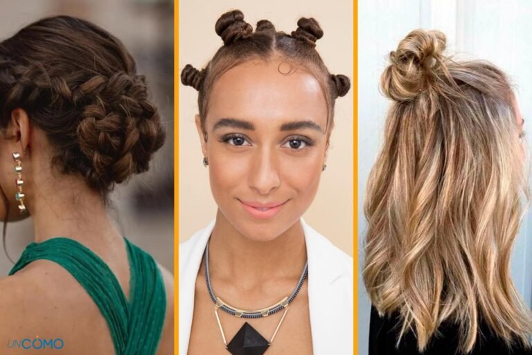 diversos monos de cabello elegantes