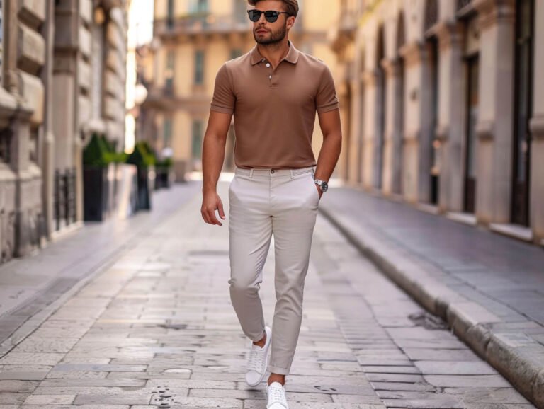 elegante hombre vestido con estilo casual
