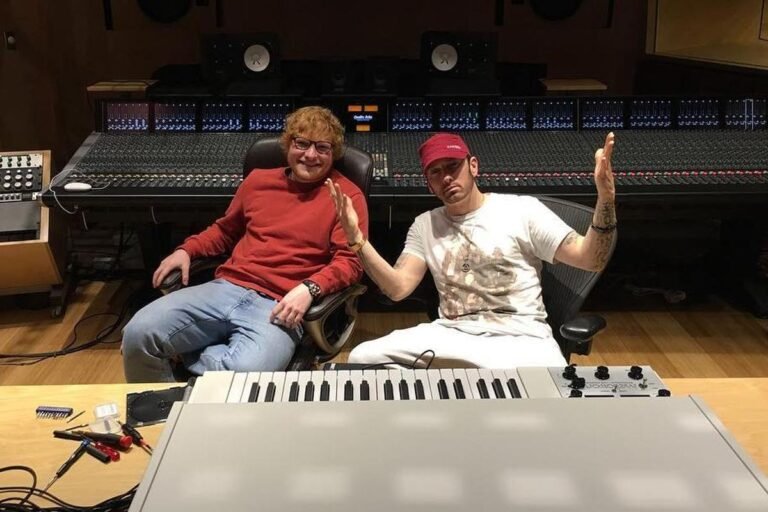 eminem en el estudio de grabacion