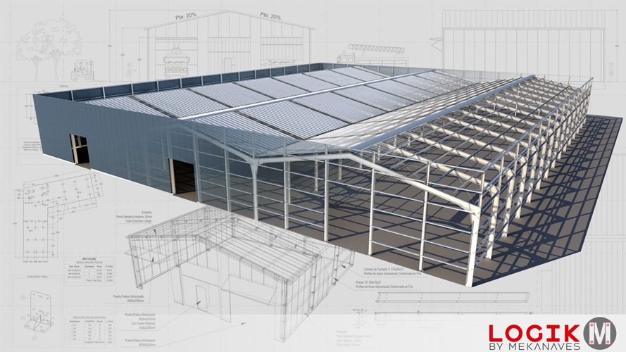 Qué elementos estructurales componen una nave industrial moderna