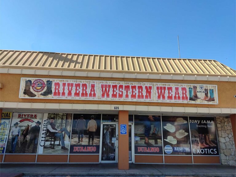 fachada de tienda de ropa vaquera