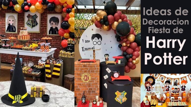 fiesta tematica de harry potter decorada