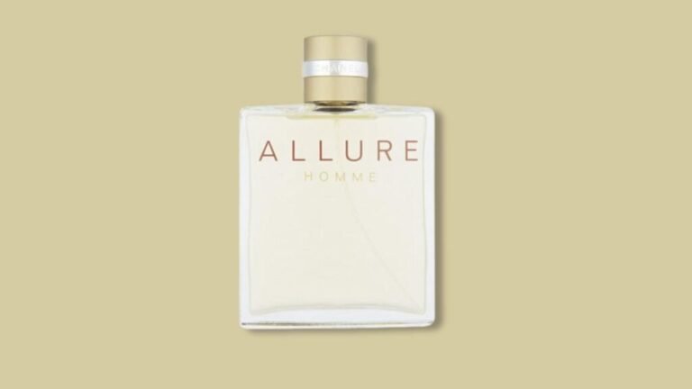 frasco elegante de perfume allure chanel