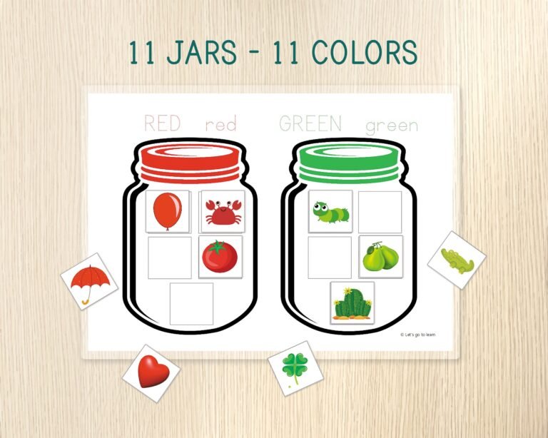 frascos de colores con letras en frances