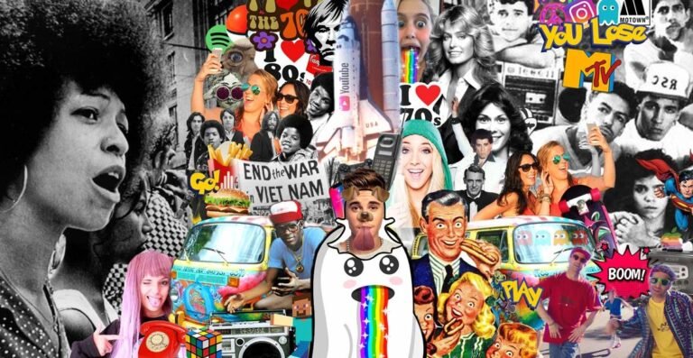 generacion millennial en un collage generacional