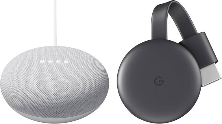 google chromecast en un estante de tienda