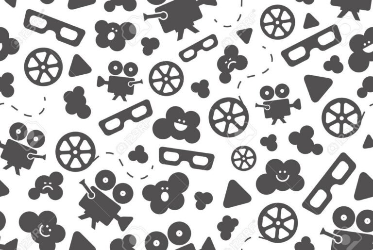 iconos del cine en un fondo magico