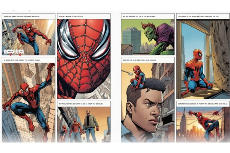 Qué es AI Comic Factory de Hugging Face y cómo funciona 29 ilustracion de inteligencia artificial generando comics