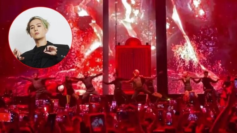 jackson wang en el escenario del tour