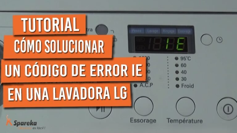 Qué significa el código IE en la lavadora LG y cómo solucionarlo 28 lavadora lg con codigo de error ie