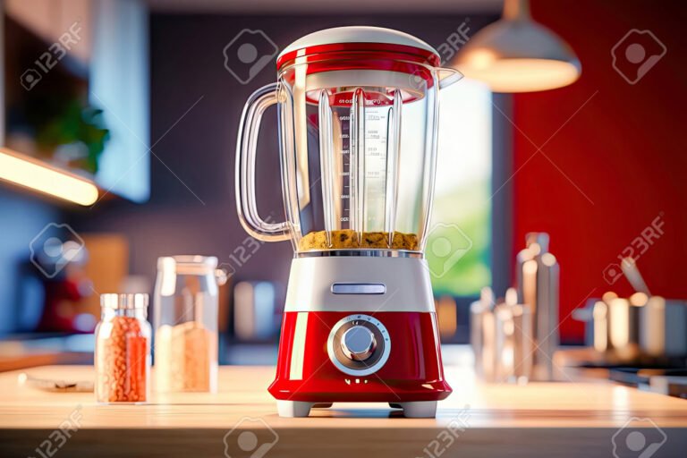 licuadora moderna en una cocina elegante