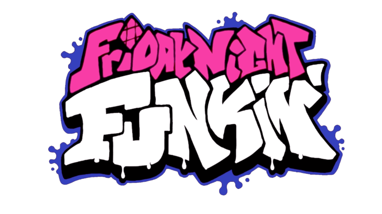 logo de friday night funkin en fondo colorido