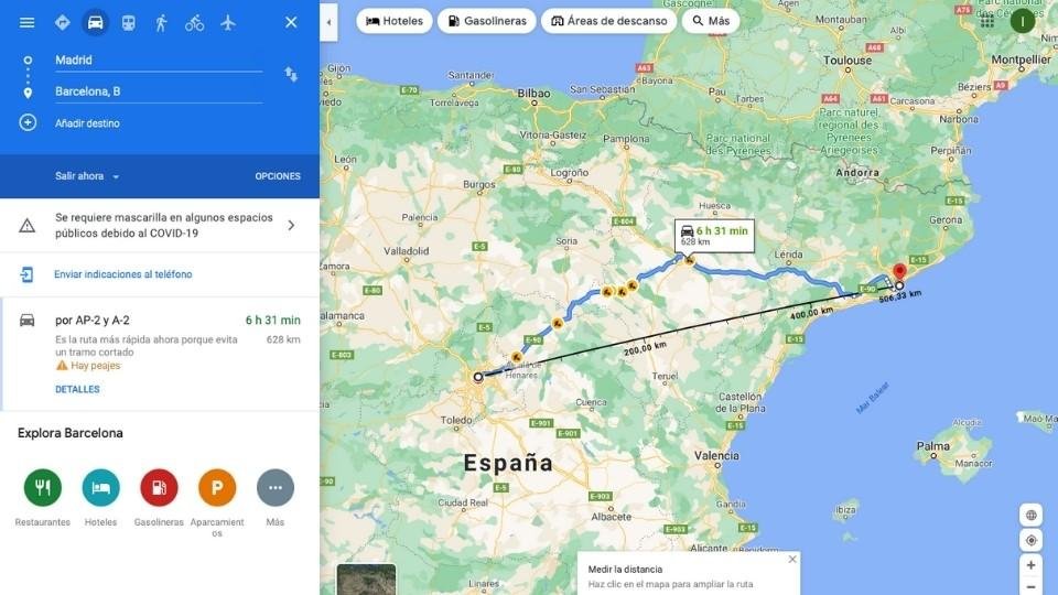 Cómo puedo medir los kilómetros en Google Maps fácilmente 3 Cómo puedo medir los kilómetros en Google Maps fácilmente