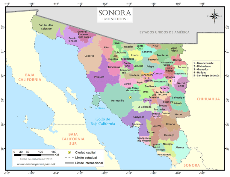 mapa de santa ana sonora mexico