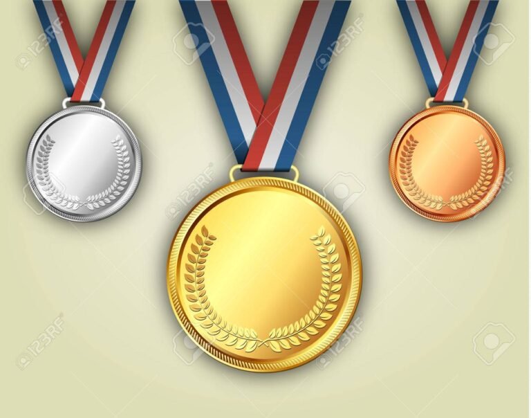 Qué significan las medallas de primer, segundo y tercer lugar en competencias 13 medallas de oro plata y bronce brillantes