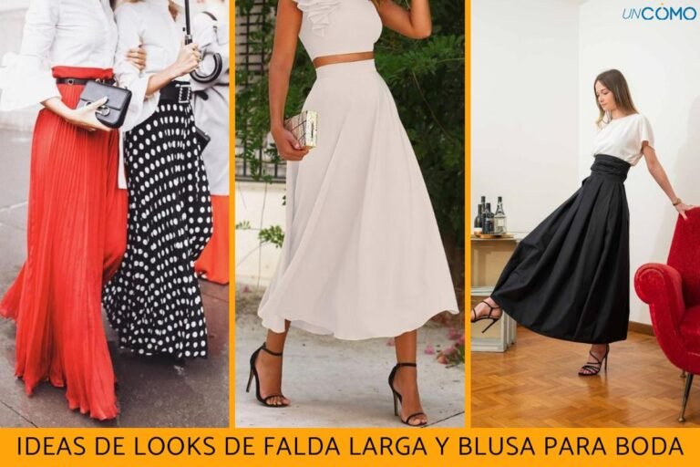 Dónde encontrar el conjunto perfecto de falda larga y blusa elegante 17 mujer elegante con falda larga y blusa