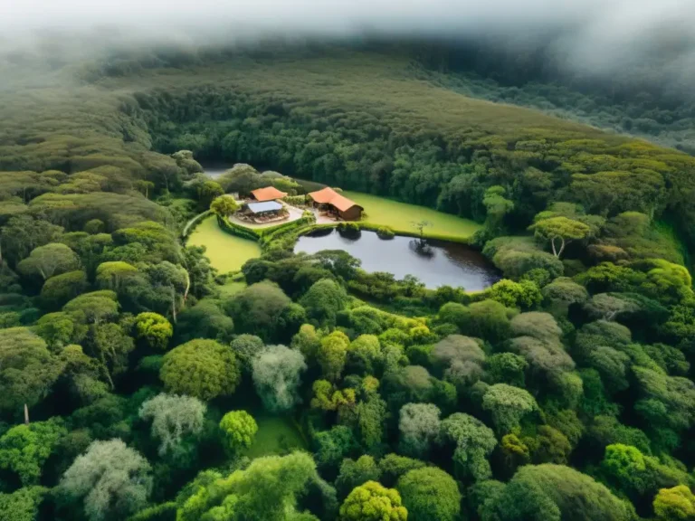naturaleza exuberante en un eco retreat
